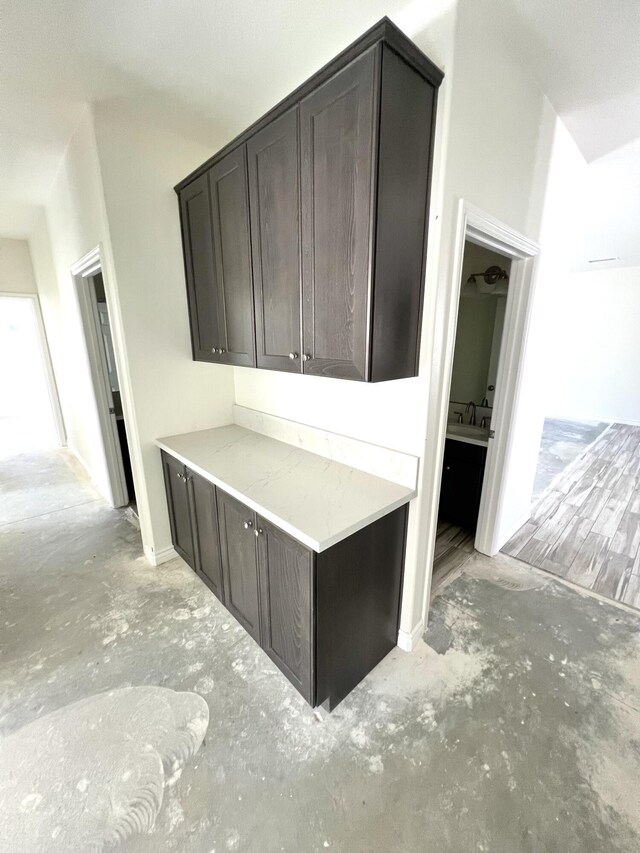 bathroom with separate shower and tub and wood-type flooring