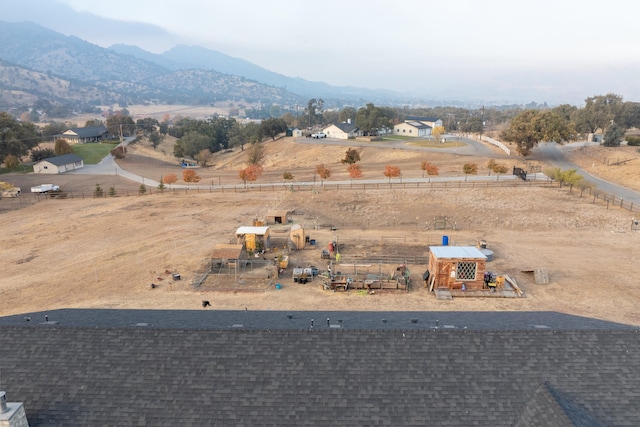 exterior space featuring a mountain view