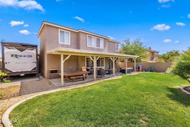 5080 Meadowsweet Dr, Palmdale, CA 93551 - back of property featuring stucco siding and a patio