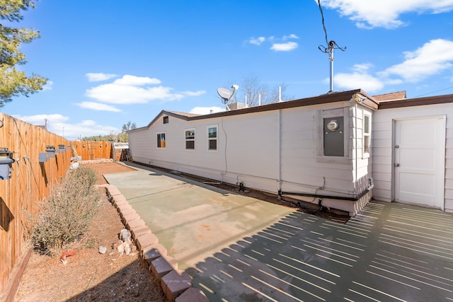 rear view of property with a patio area