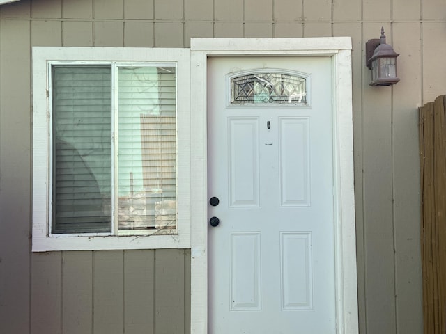 view of doorway to property