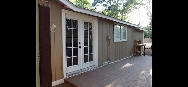 view of patio with french doors