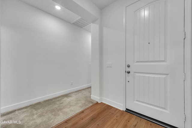3932 Birchwood Ave, Rosamond, CA 93560 - foyer entrance featuring light wood-type flooring and recessed lighting