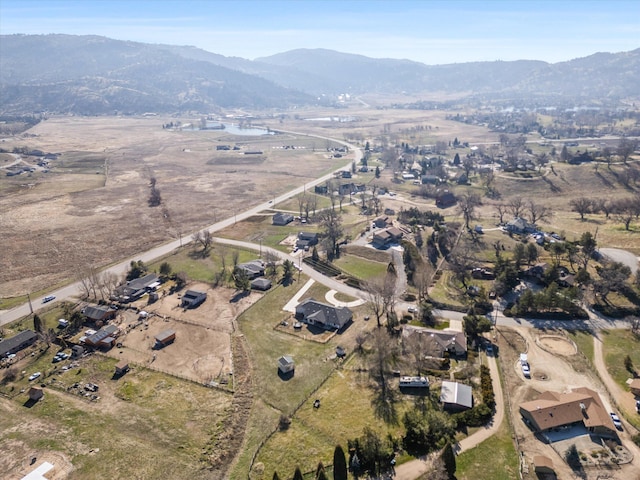 aerial view featuring a mountain view