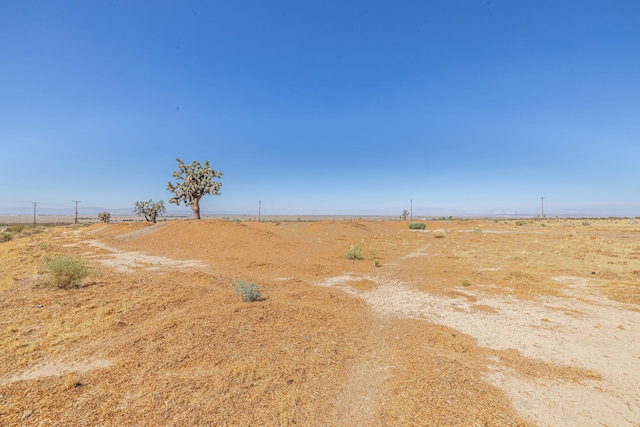 view of yard with a rural view