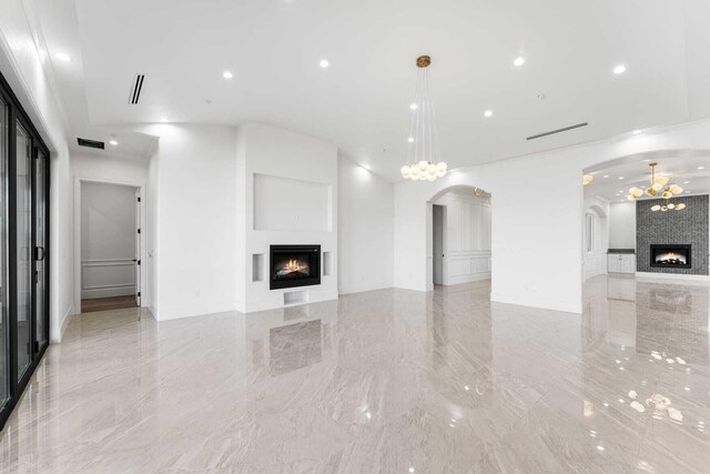 42730 W 23rd St, Lancaster, CA 93536 - unfurnished living room with a chandelier