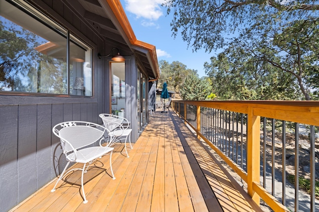 view of wooden terrace