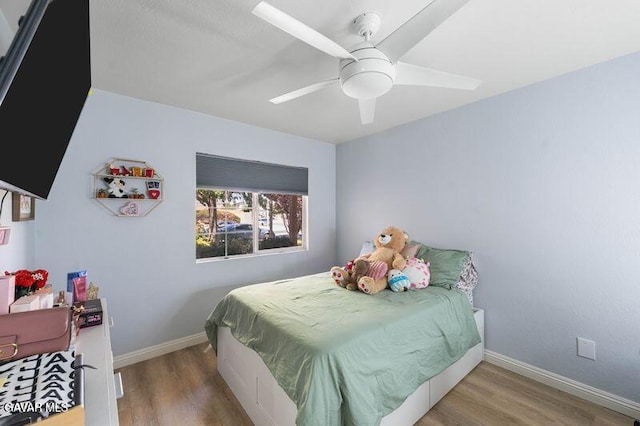 43656 E 5th St, Lancaster, CA 93535 - bedroom featuring wood finished floors and ceiling fan