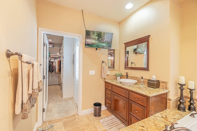 bathroom featuring vanity