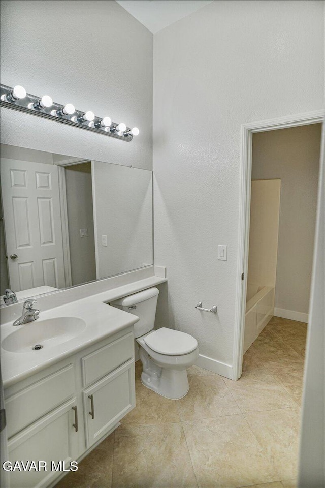 41729 Firenze St, Lancaster, CA 93536 - bathroom with vanity, tile patterned floors, and a tub