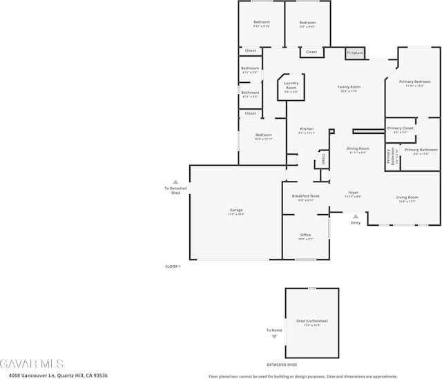 4068 Vancouver Ln, Quartz Hill, CA 93536 - view of floor plan / room layout
