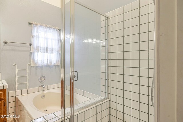 4068 Vancouver Ln, Quartz Hill, CA 93536 - bathroom with a stall shower, a bath, and vanity
