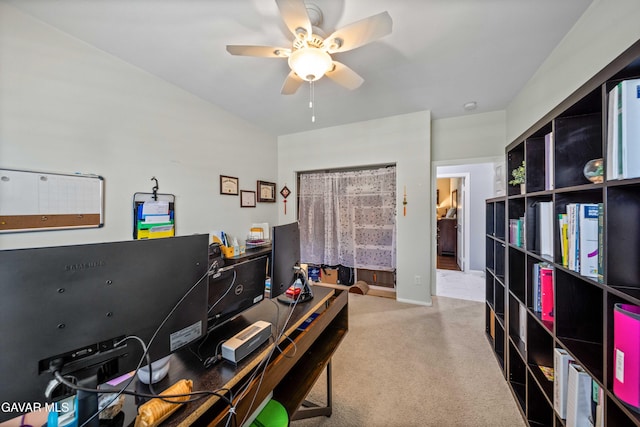 42409 W 66th St, Lancaster, CA 93536 - home office with carpet floors and a ceiling fan