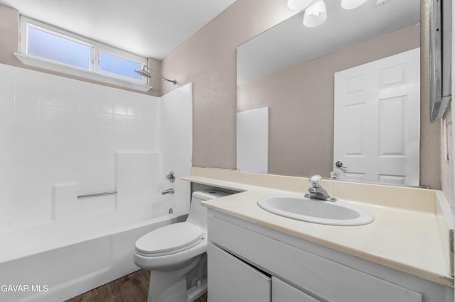 4633 Dowel Ave, Palmdale, CA 93552 - bathroom featuring vanity,  shower combination, and wood finished floors
