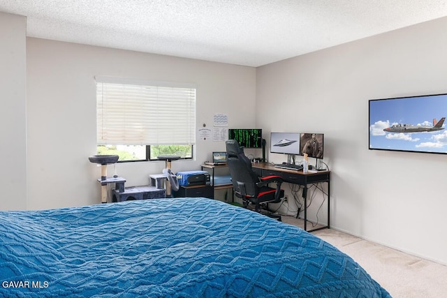 425 W W Ave J5, Unit 37, Lancaster, CA 93534 - bedroom with carpet, a textured ceiling, and an office area