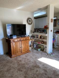 42925 W 15th St Unit 6, Lancaster, CA 93534 - carpeted living room featuring a textured ceiling