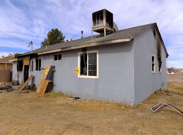 rear view of property with stucco siding