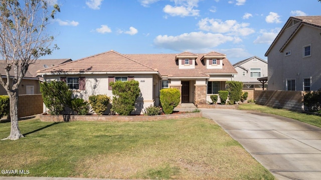 38160 Antibes Dr, Palmdale, CA 93552 - view of front of property with a tiled roof and driveway