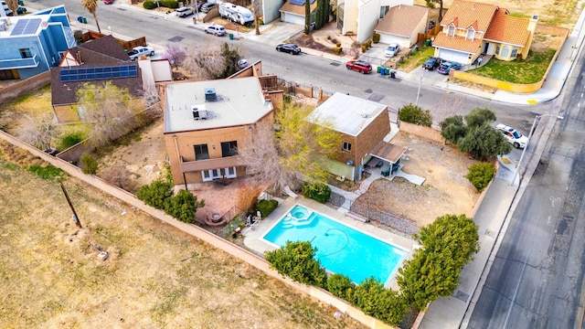 bird's eye view with a residential view