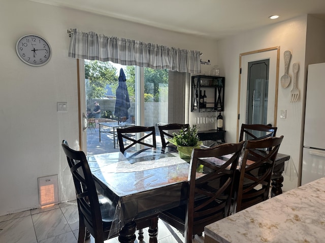 view of dining area