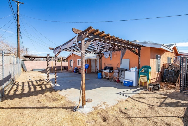 view of patio with a pergola