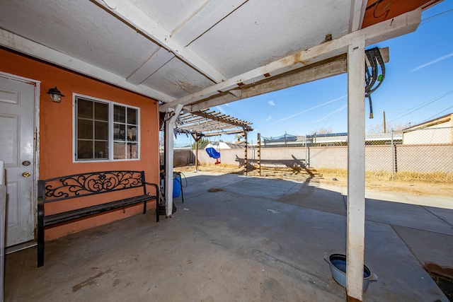 view of patio / terrace with a pergola