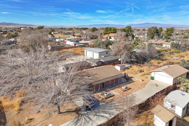 bird's eye view featuring a mountain view