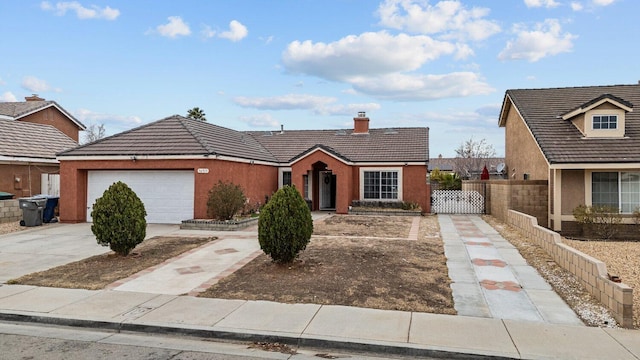 view of front facade featuring a garage