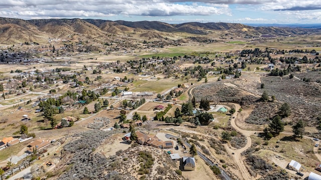 aerial view featuring a mountain view