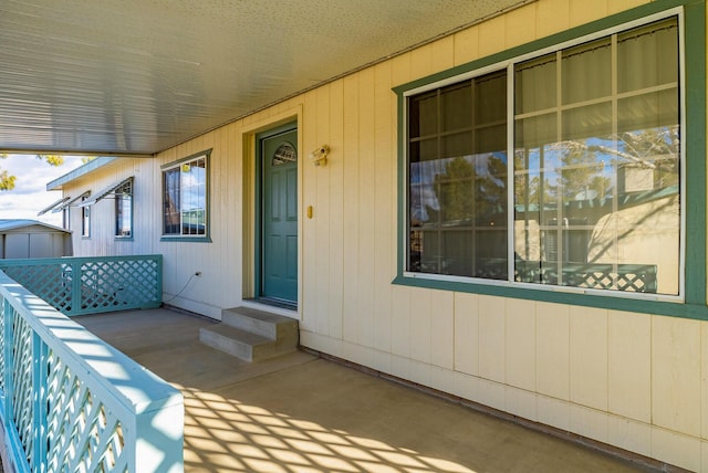 exterior space with covered porch