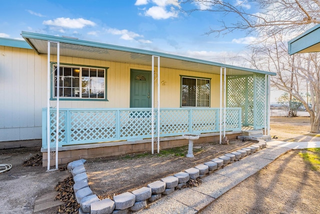 view of front of home with a porch