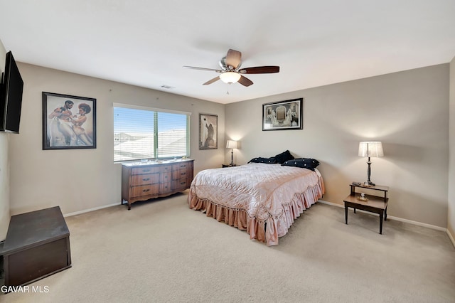 2354 Crimson Ave, Rosamond, CA 93560 - bedroom featuring light carpet and ceiling fan