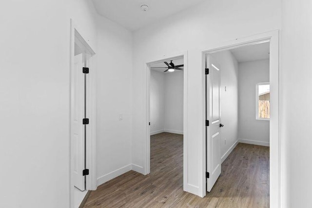 hall featuring light hardwood / wood-style flooring