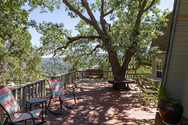 view of wooden terrace