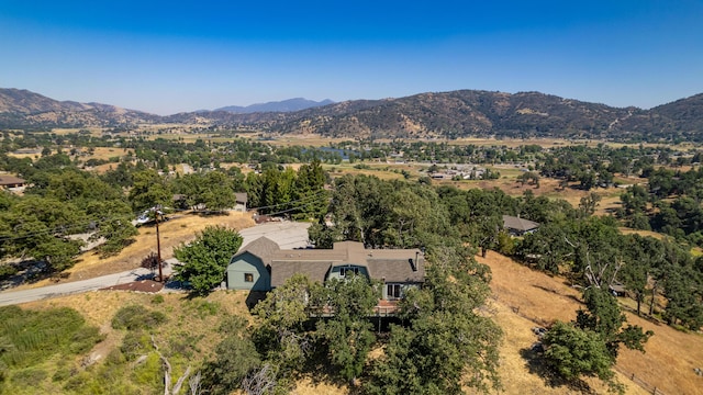 bird's eye view featuring a mountain view