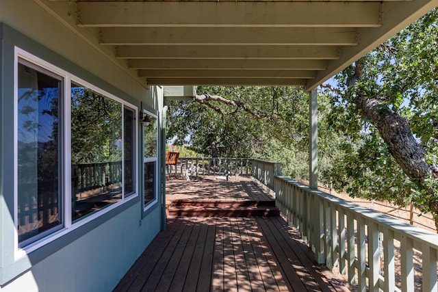 view of wooden terrace