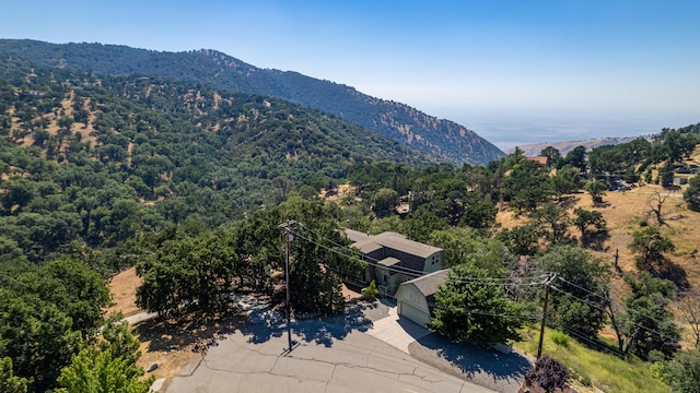 bird's eye view featuring a mountain view