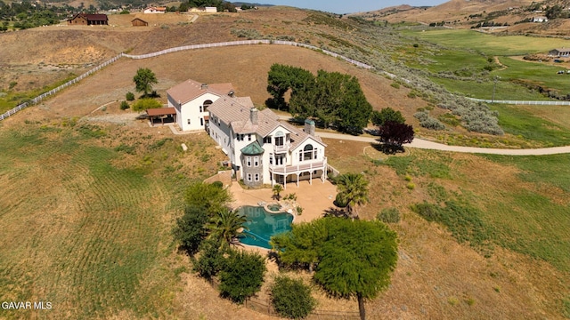 9250 Elizabeth Lake Rd, Leona Valley, CA 93551 - view from above of property featuring a pool