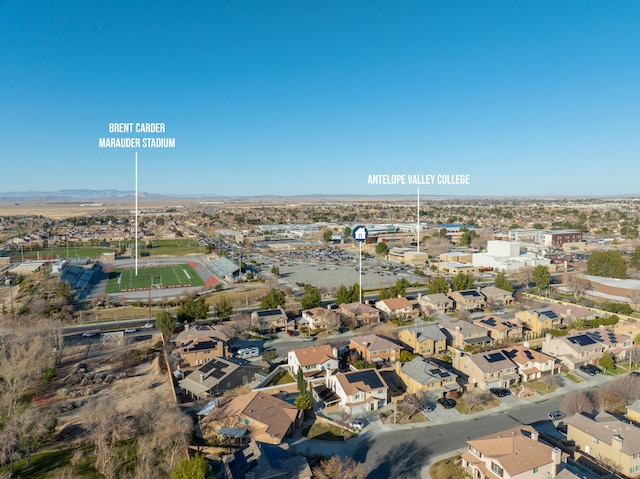 aerial view with a residential view