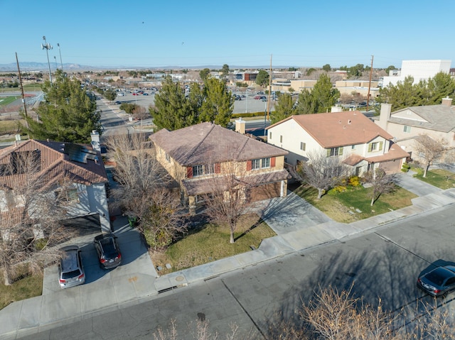 aerial view featuring a residential view