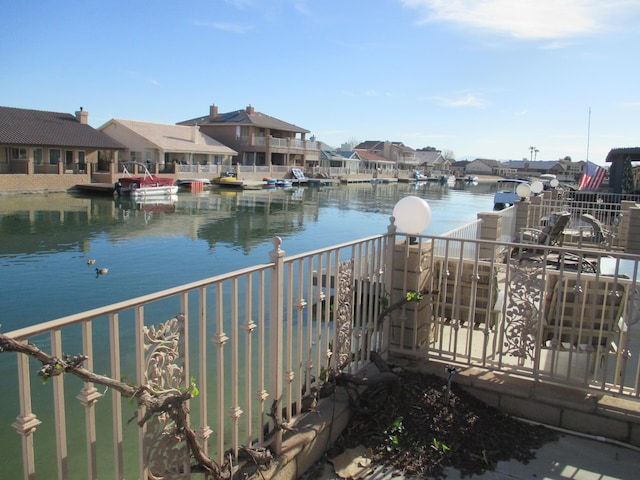 water view featuring a residential view