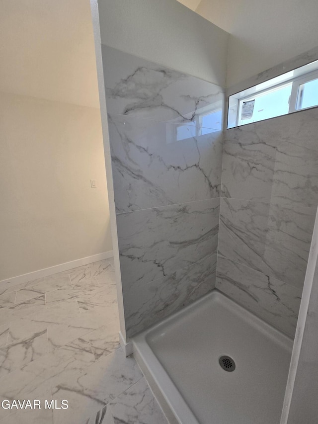 4102 Pearblossom Hwy, Palmdale, CA 93552 - bathroom with marble finish floors and a marble finish shower