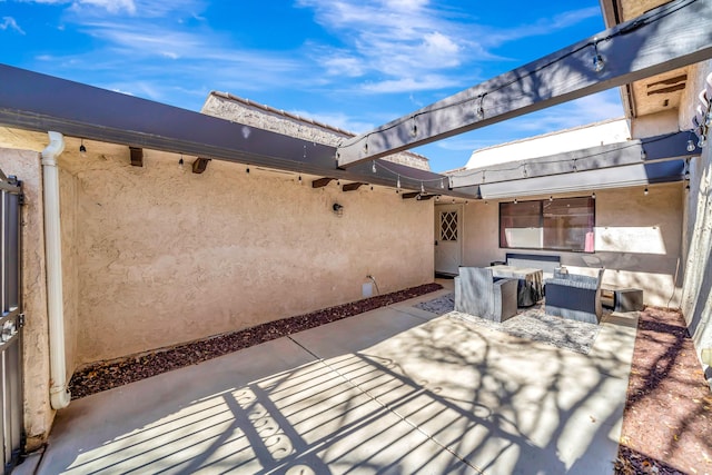 view of patio with an outdoor hangout area