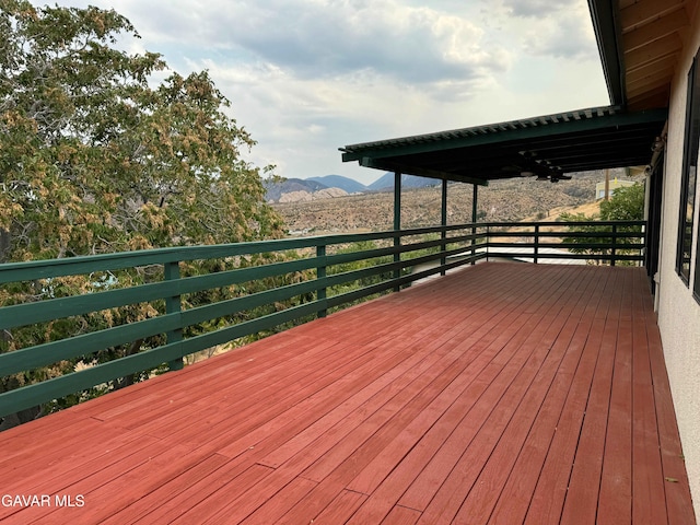 28714 Cruthers Creek Rd, Pearblossom, CA 93553 - wooden terrace featuring a mountain view