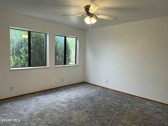 28714 Cruthers Creek Rd, Pearblossom, CA 93553 - carpeted empty room with baseboards and a ceiling fan