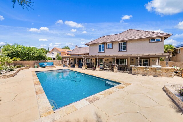 436 Fairway Dr, Palmdale, CA 93551 - view of pool featuring a fenced backyard, outdoor lounge area, and a patio area