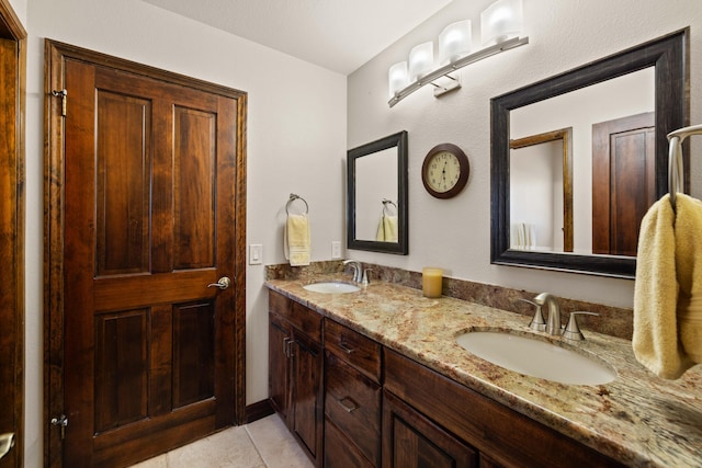 436 Fairway Dr, Palmdale, CA 93551 - bathroom featuring double vanity and tile patterned floors