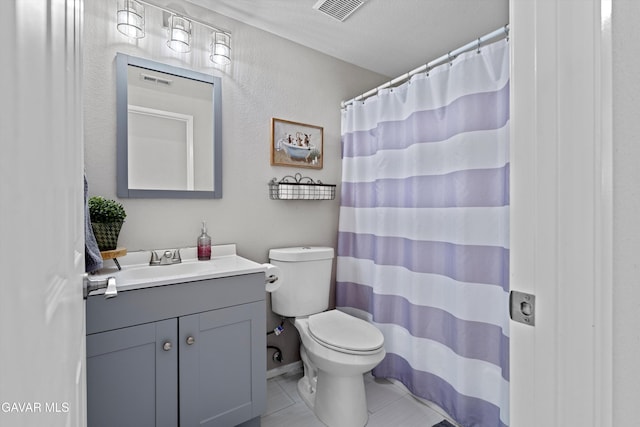 3616 Glenridge Ave, Rosamond, CA 93560 - bathroom with vanity, tile patterned flooring, and a shower with curtain