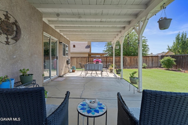 3616 Glenridge Ave, Rosamond, CA 93560 - fenced backyard featuring a patio