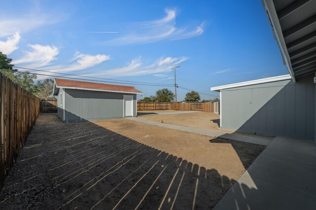 view of patio / terrace with an outdoor structure